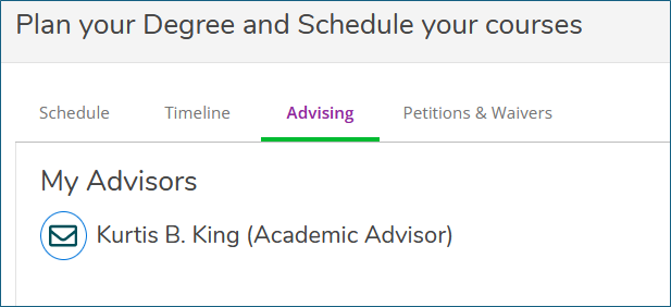 Plan your Degree and Schedule your courses