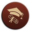 Graduation cap and diploma icon