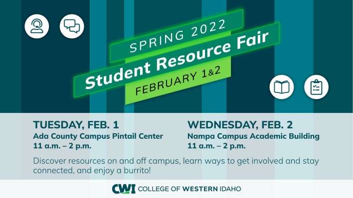 Spring 2022 Student Resource Fair Feb. 1 & 2