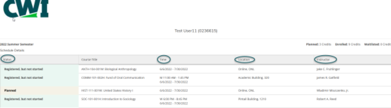 Schedule listed Print using browser option