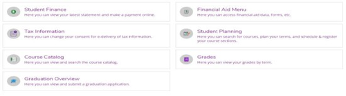 Menu for Student Planning
