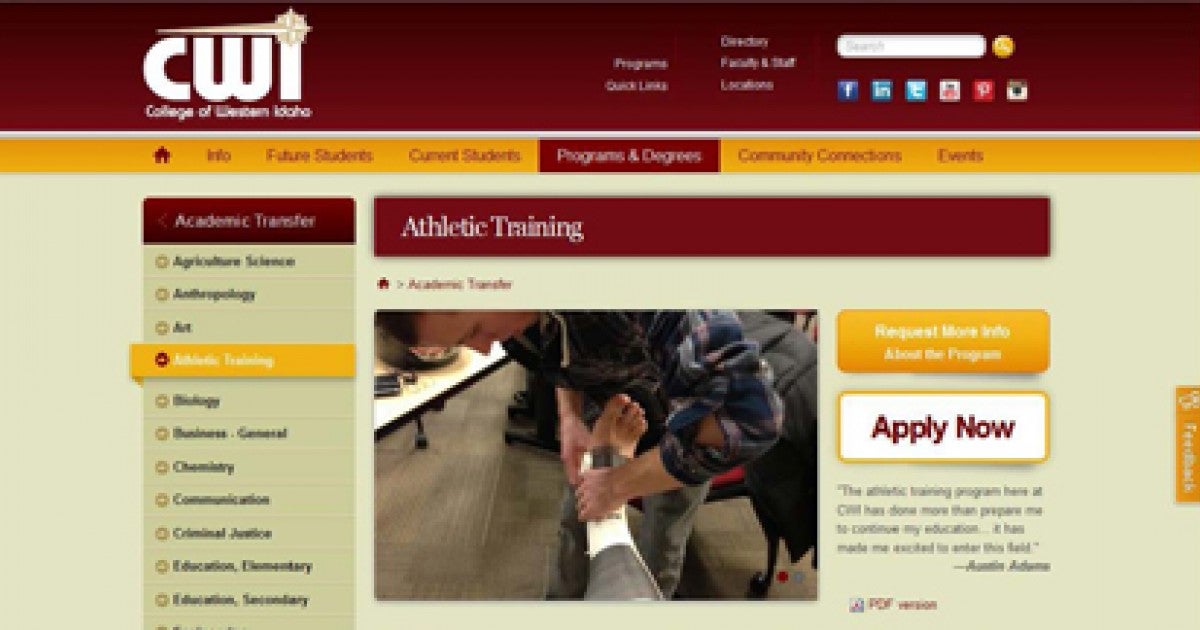 Upgraded CWI Program Pages Launched CWI