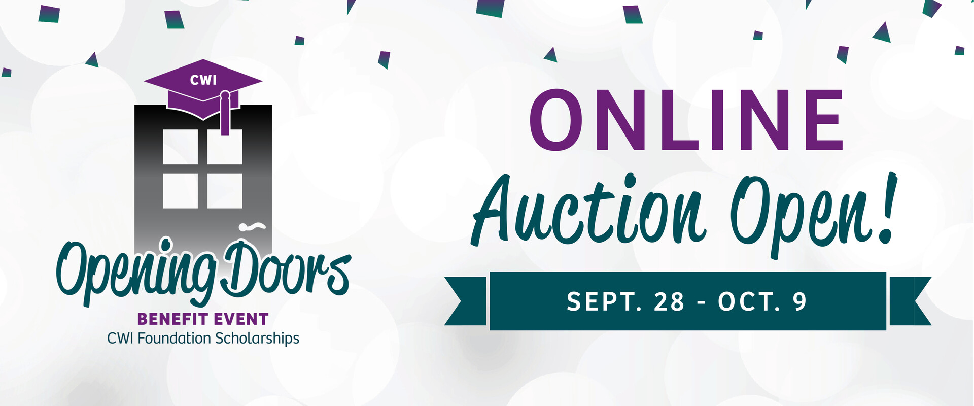 CWI Foundation Opening Doors Online Auction, Sept. 28 - Oct. 9