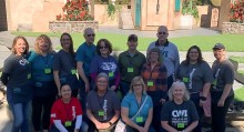 CWI faculty and staff posing for a photo after volunteering at Idaho Shakespeare Festival.
