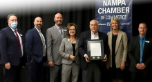 President Bert Glandon was recognized by Nampa Mayor Debbie Kling and the Nampa Chamber of Commerce