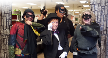 Employees participating in the CWI Employee Halloween Costume Contest