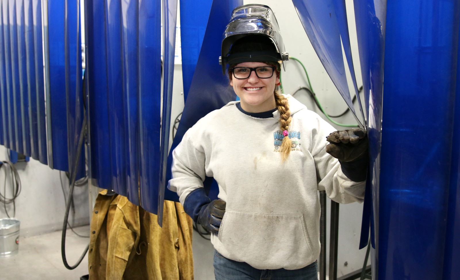 Career Pioneer: Emily Kominek in welding lab