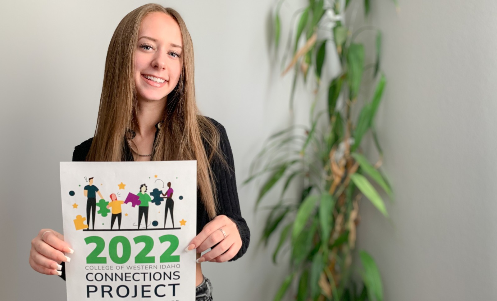 Brianna Daniels, winner of College of Western Idaho's 2022 Connections Project Logo Contest