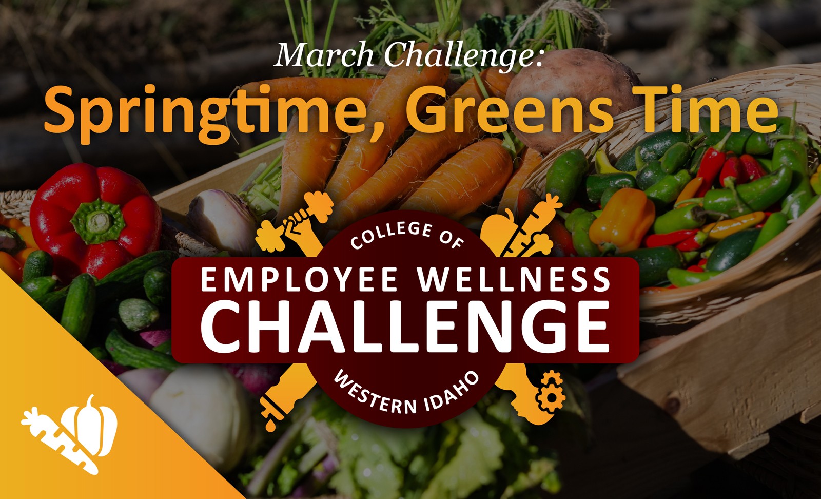 March Employee Wellness Challenge Springtime, Greens Time