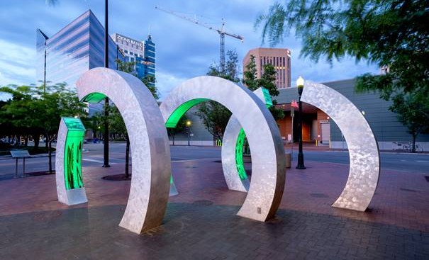 "Grove Street Illuminated and Boise Canal" by Amy Westover