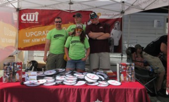 Street Team booth at the Meridian Speedway