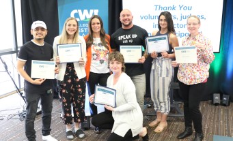 Connections Excellence Award winners with Professor Heather Schoenherr