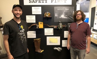 CWI student, Westin Juarez, with Ander Sundell with new exhibit