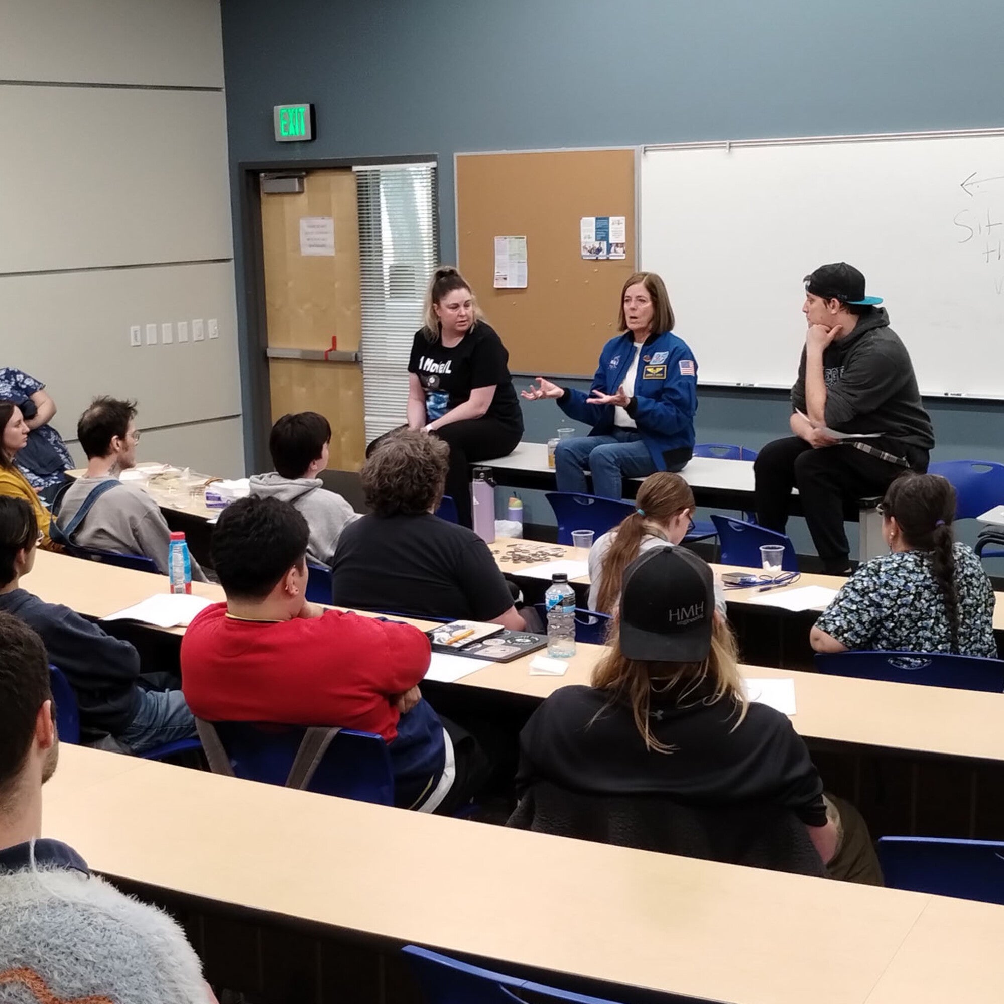 NASA Astronaut (Retired) Barbara Morgan shares stories with students at College of Western Idaho.