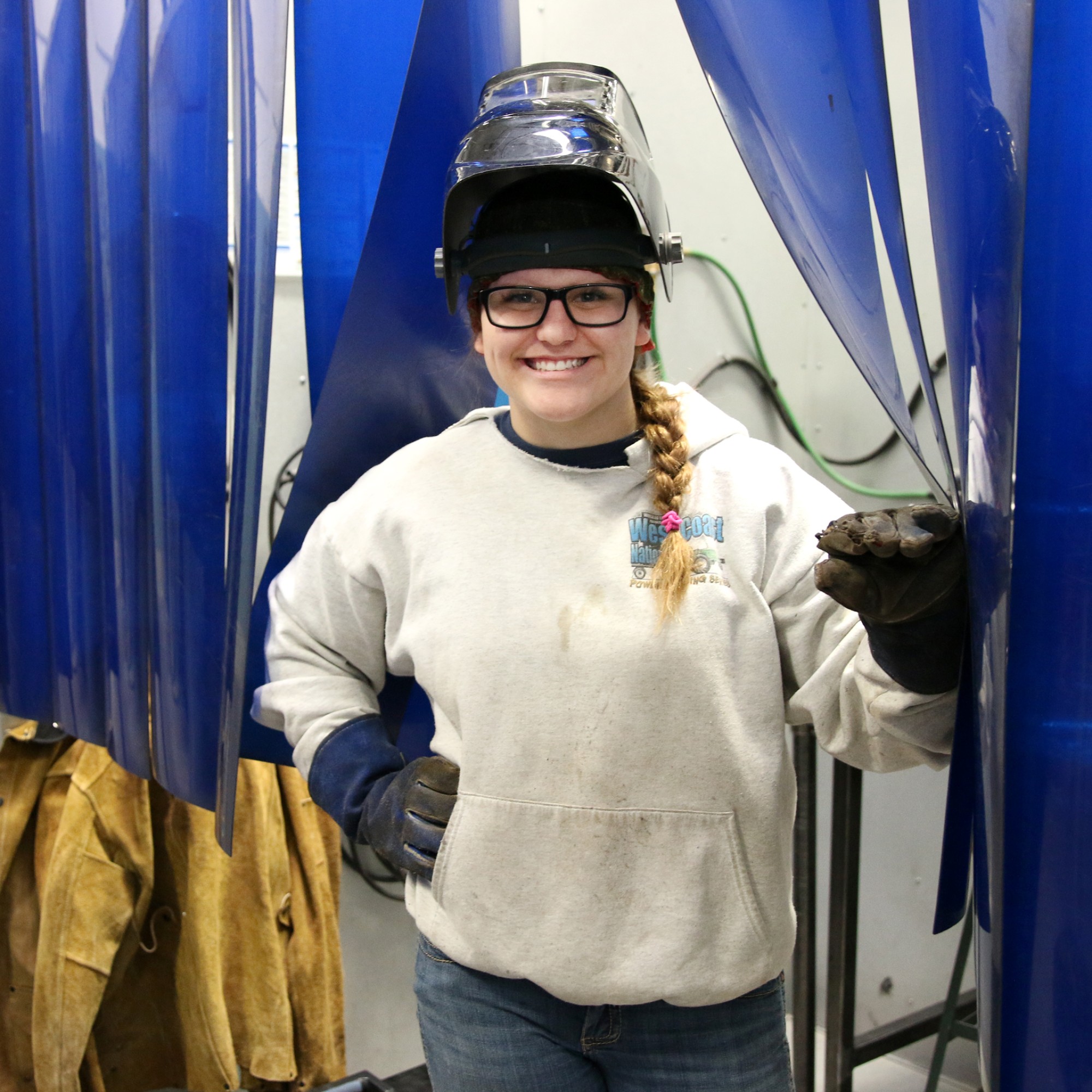 Career Pioneer: Emily Kominek in welding lab