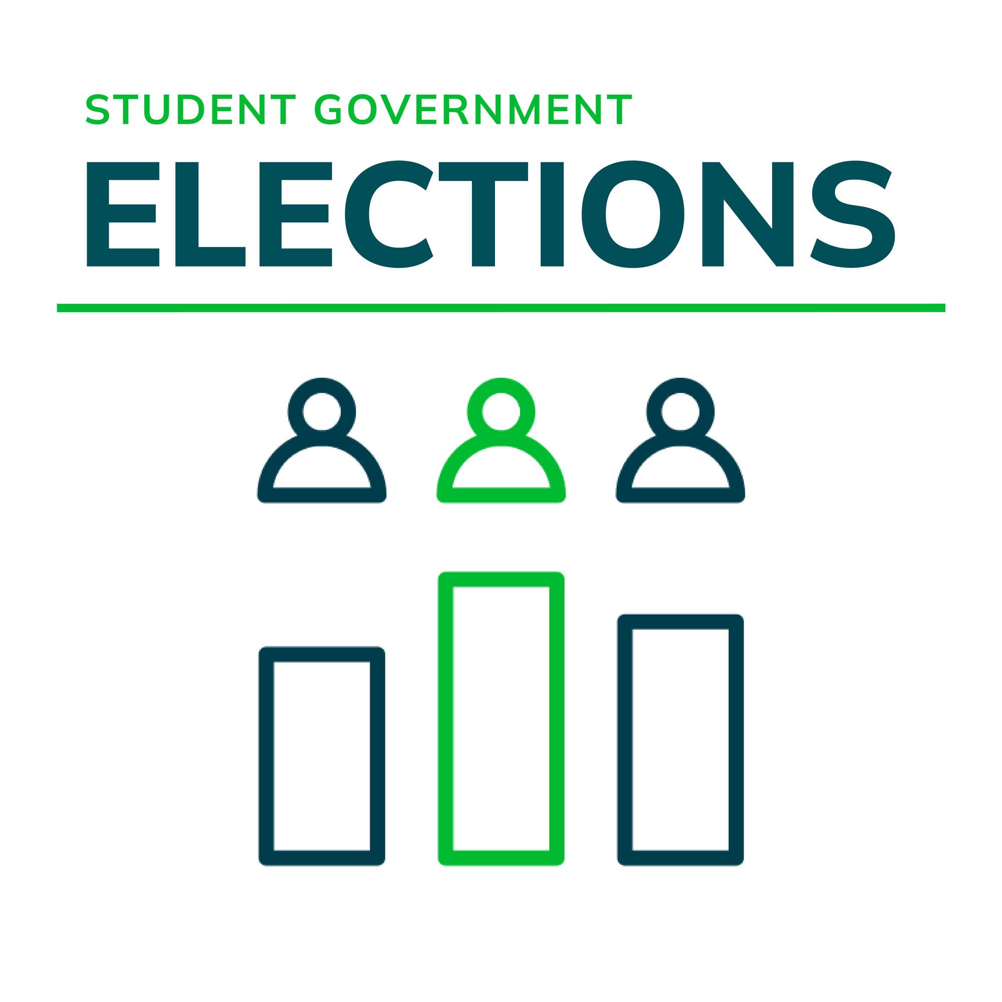 A graphic advertising student government elections.
