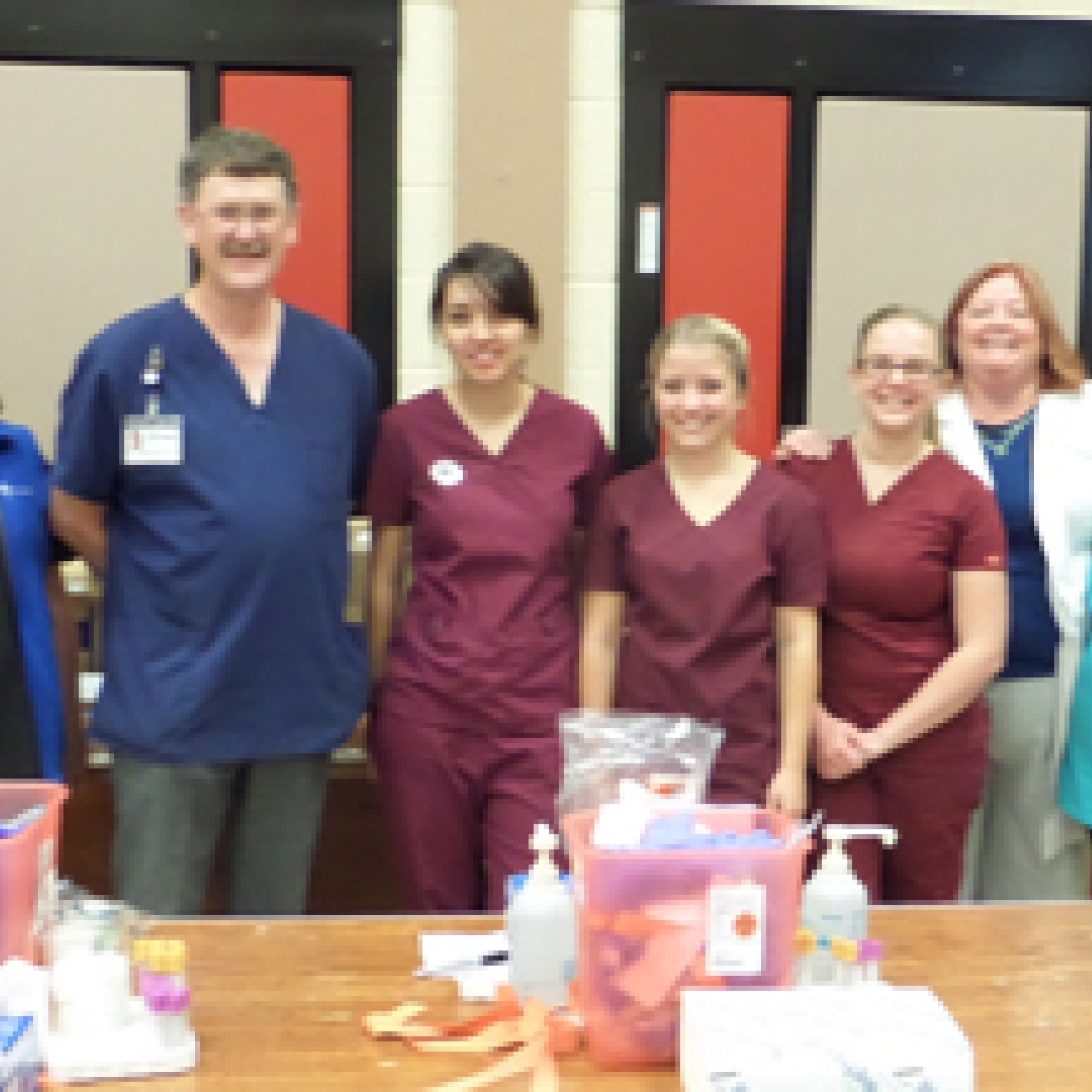 Phlebotomy students in classroom