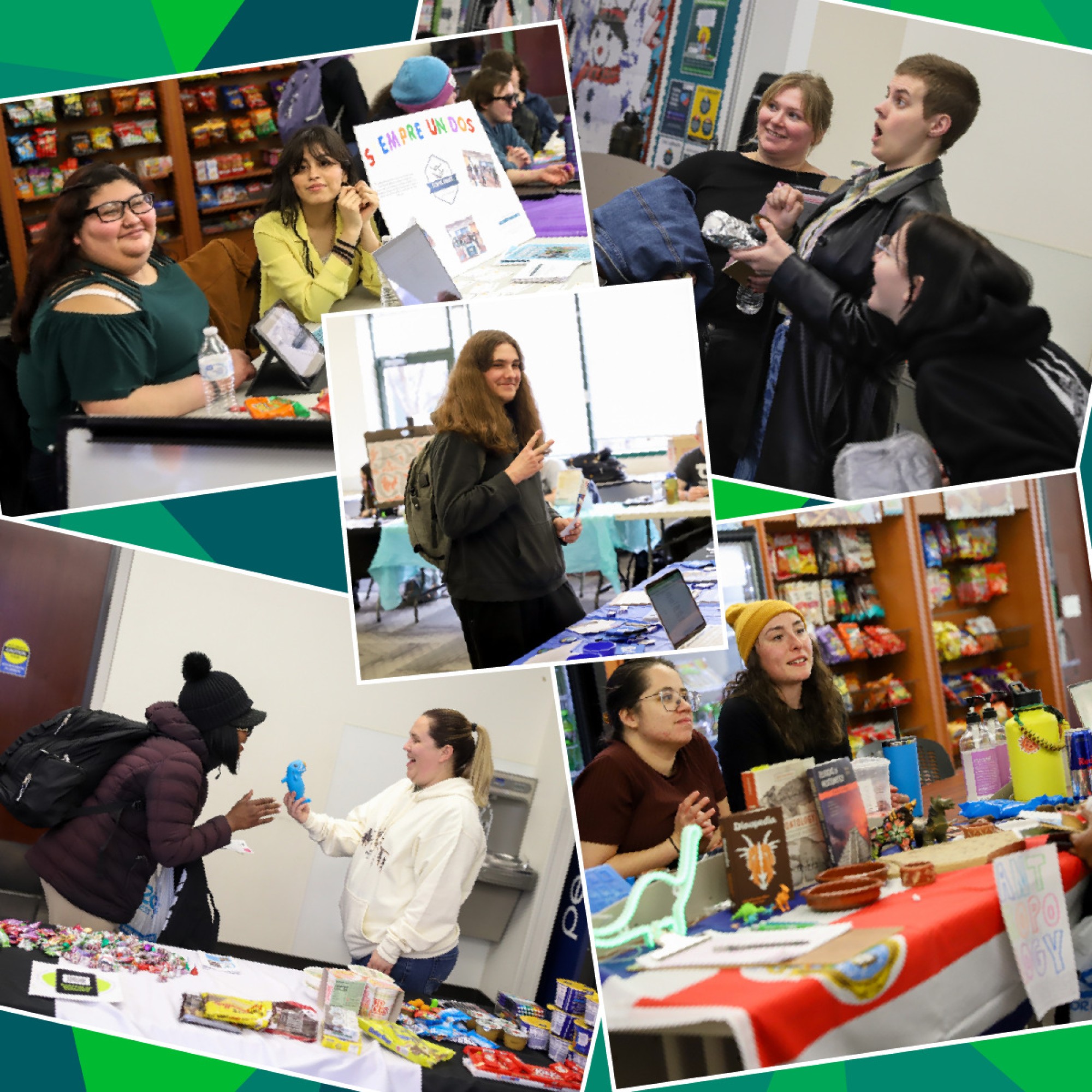 Collage of photos from SP23 Student Resource Fair and Club Fest