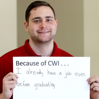 After graduation, Ajdin plans to continue working for CWI full-time and spend time with his family.