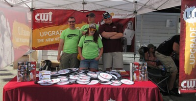 Street Team booth at the Meridian Speedway