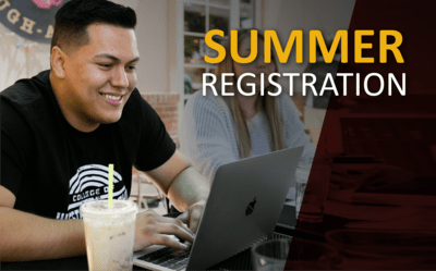 Student registering for summer classes