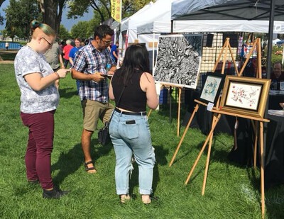 College of Western Idaho students judged the juried fine art show during the 33rd Annual Nampa Festival of the Arts.  