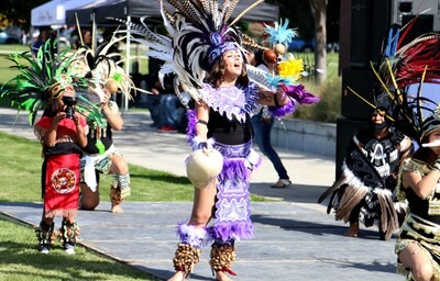 Folkloric dancing performance at Semana Cultural and Fiesta Cultural.