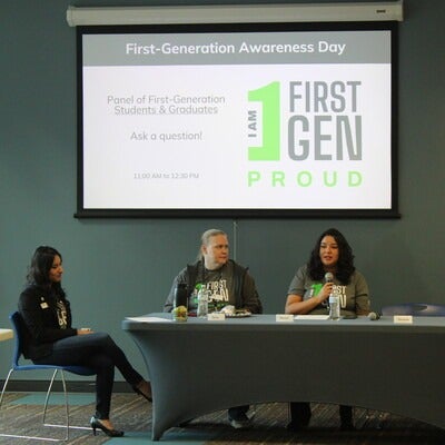Panel discussion during First-Generation Awareness Day