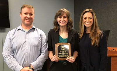 Lindsay Whipple received a PTA Student of the Year award from The Idaho Chapter of the American Physical Therapy Association.