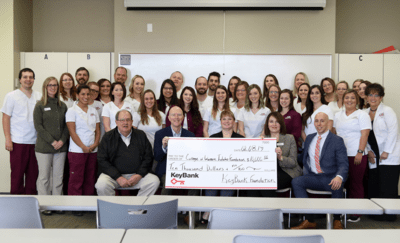 KeyBank and CWI Foundation representatives with Nursing students