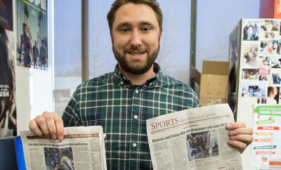 Media Arts Student, Ky Tucker, Makes the Front Page