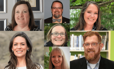 Seven College of Western Idaho (CWI) faculty members who now hold the faculty rank title of full Professor. 