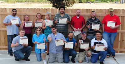 Fourteen students participated in last year's inaugural Re-Boot Camp graduation ceremony.