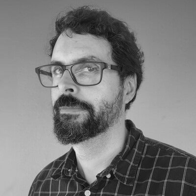 A portrait of visual artist, Roland Becerra.