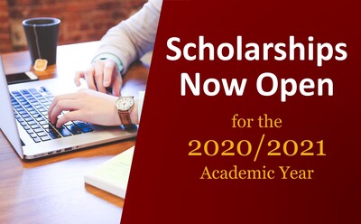 Scholarships for the 2020-2021 academic year are open Nov. 1-30, 2020. 