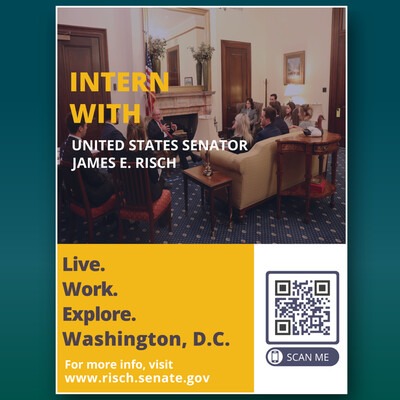Internship Opportunity Through Senator Risch’s D.C. Office Opening 