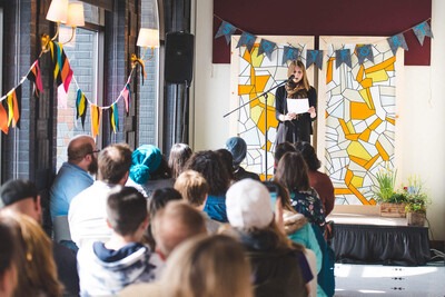 Catherine Kyle reading at Storyfort 2019
