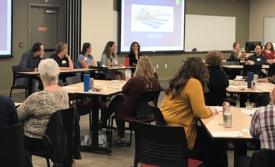 Part-time and adjunct faculty attending the Treasure Valley Adjunct Conference on May 16, 2019