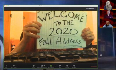 Welcome to the 2020 Fall Address Zoom screen