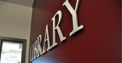 Library sign