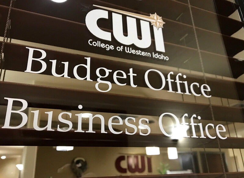 Budget office sign