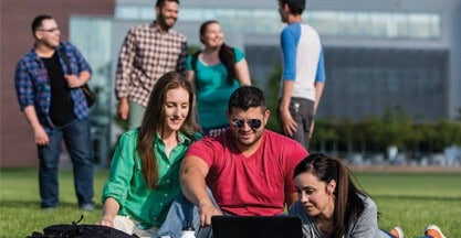 Student on the CWI lawn