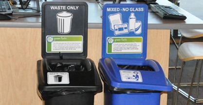 Garbage and recycling bins 