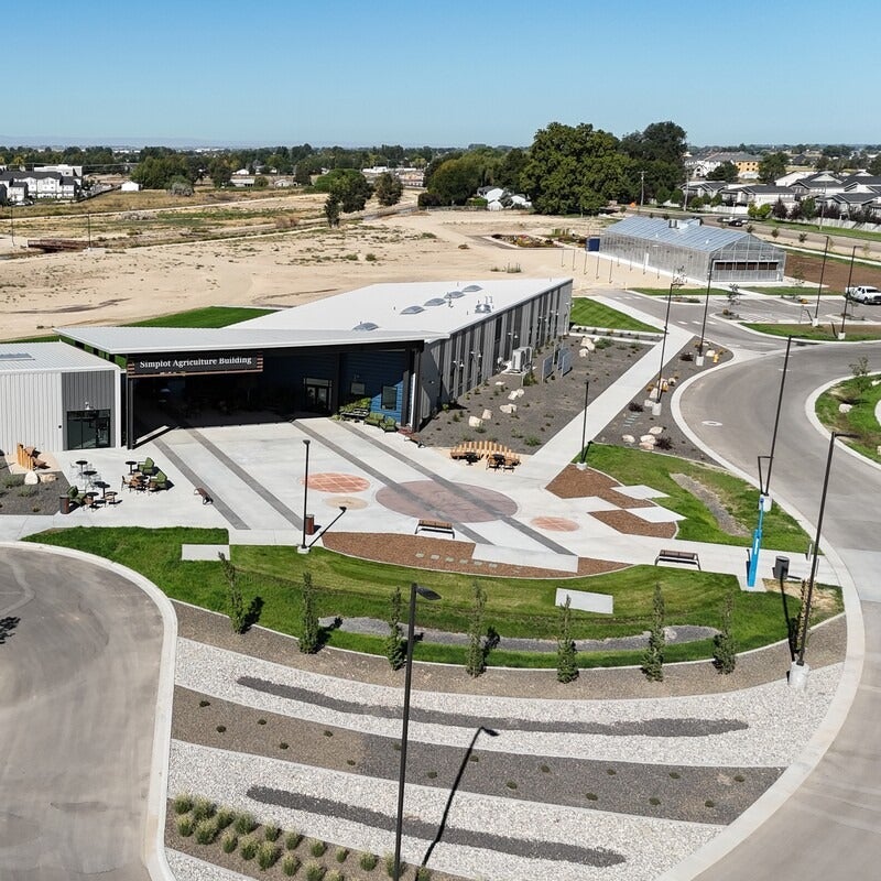 Aerial view of building