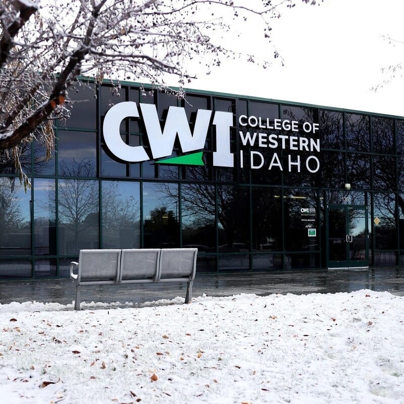 College of Western Idaho building with snow on the ground
