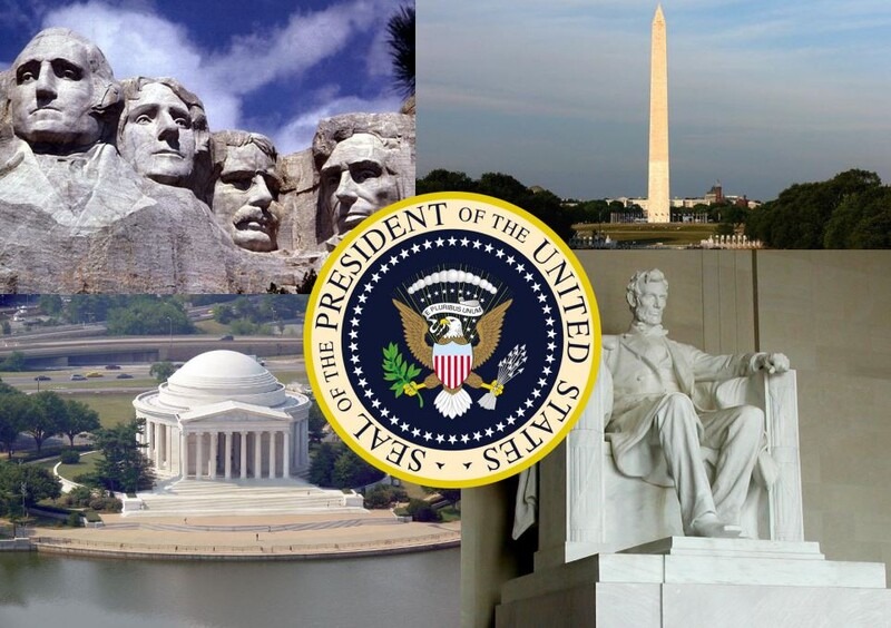 Collage of US landmarks