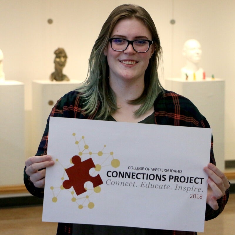 College of Western Idaho student, Emma Obendorf, is the winner of the 2018 Connections Project logo contest. Obendorf, a student in the Studio Art Program, has a passion for graphic design and was excited to design a logo.