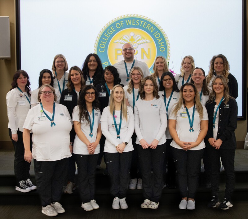 Group of Licensed Practical Nurses smiling for a photo