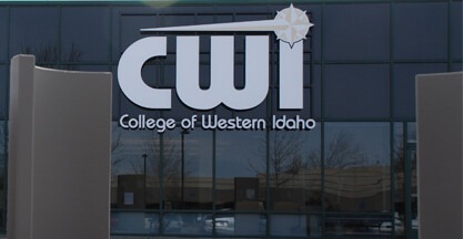 Close up of CWI logo on Pintail building