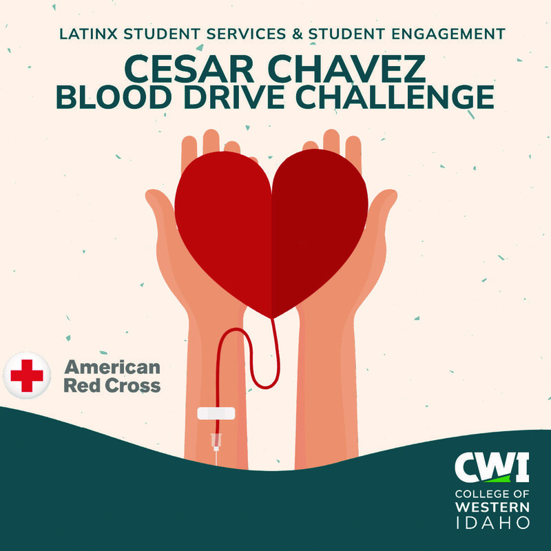 Cesar Chavez Blood Drive Challenge graphic